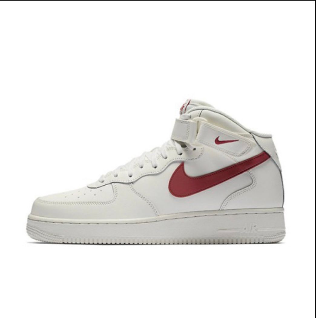 Fashion Air force 1 mid rojas y blancas 