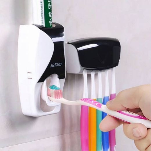 Dispensador de pasta de dentes montagem