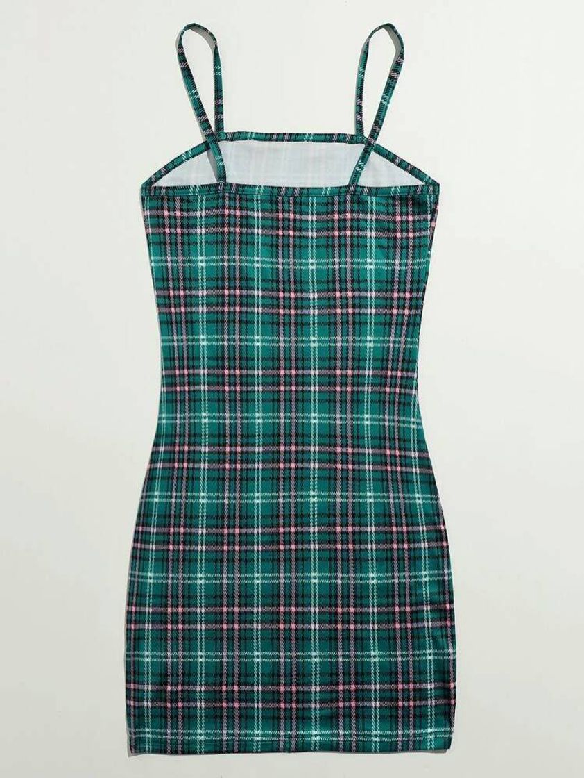 Fashion Plaid Cami Dress | ROMWE USA