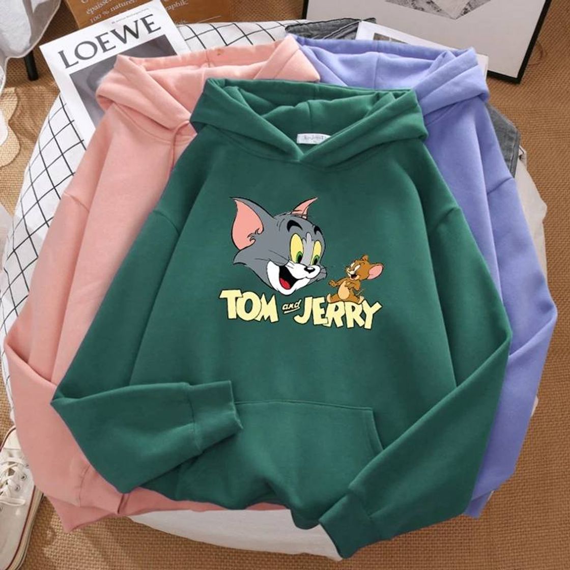 Fashion Blusão feminino Tom e Jerry 