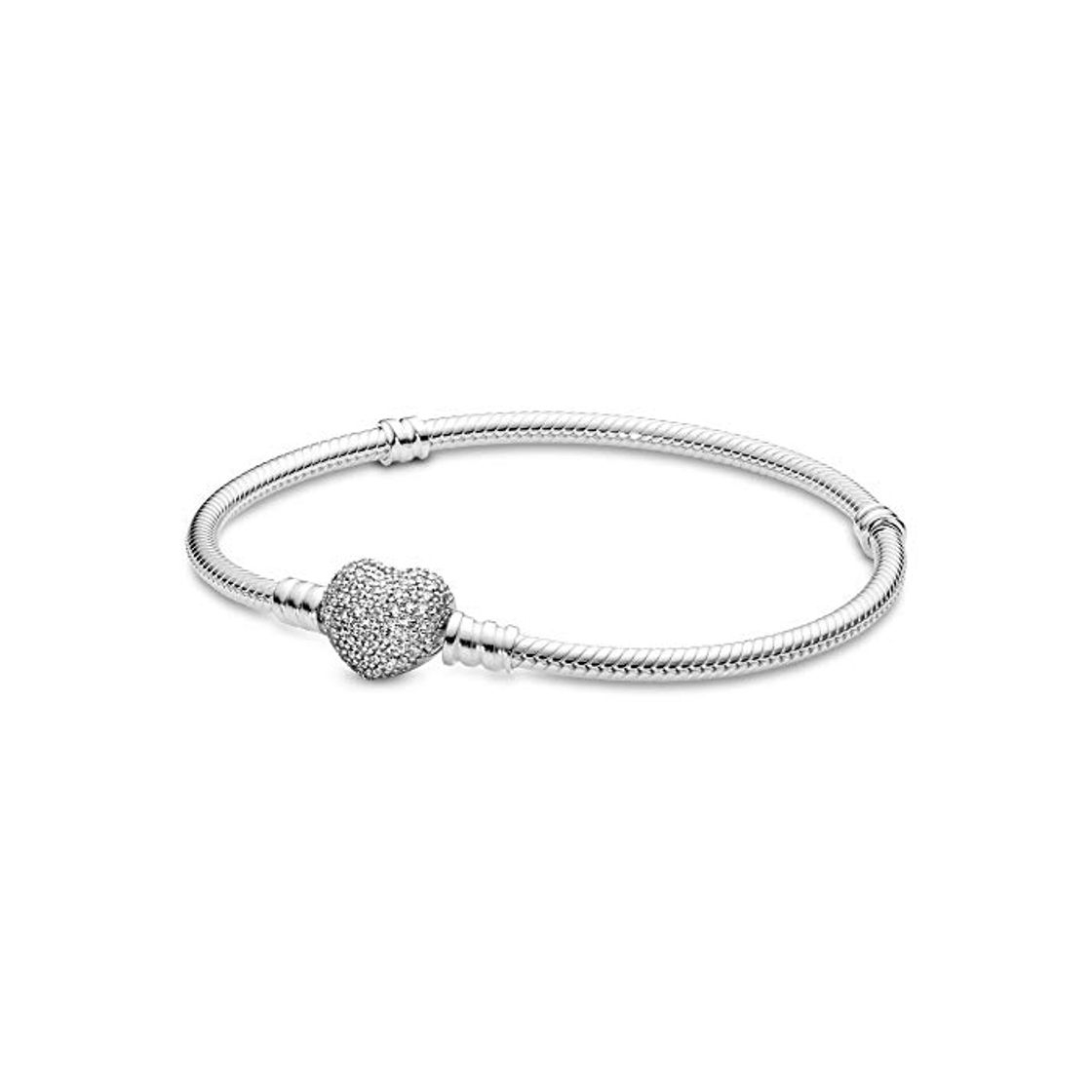 Moda Pulsera de Pandora con corazón pavé 590727CZ