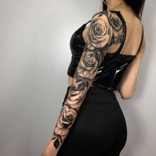 tatuagem no braço todo feminina