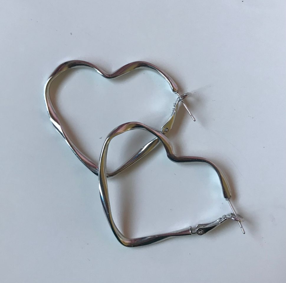 Moda Pendientes con forma de corazón