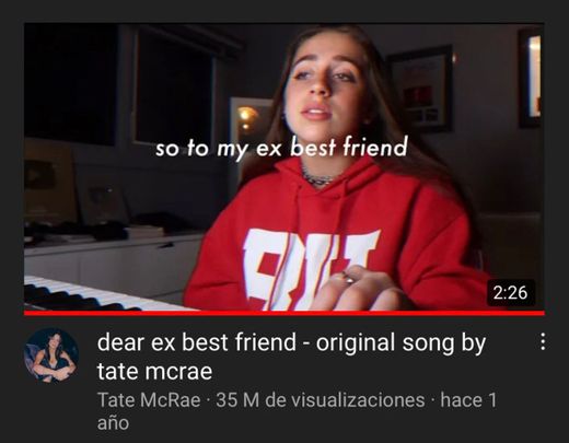 dear ex best friend - original song by tate mcrae