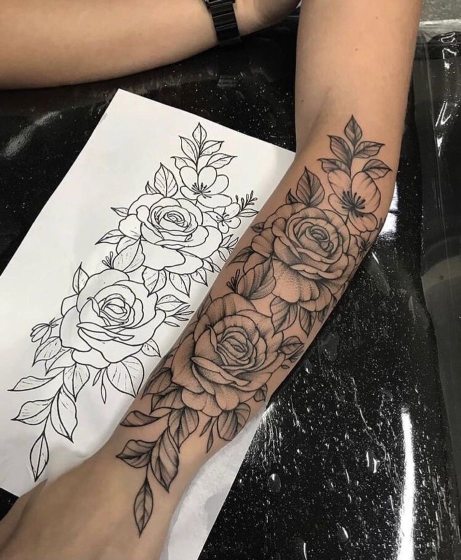 Fashion Tatuagens de rosas