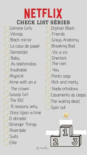 Checklist séries Netflix