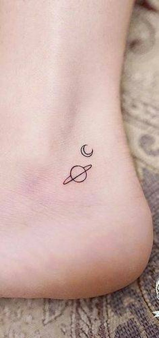 Fashion Tatoo planeta e lua