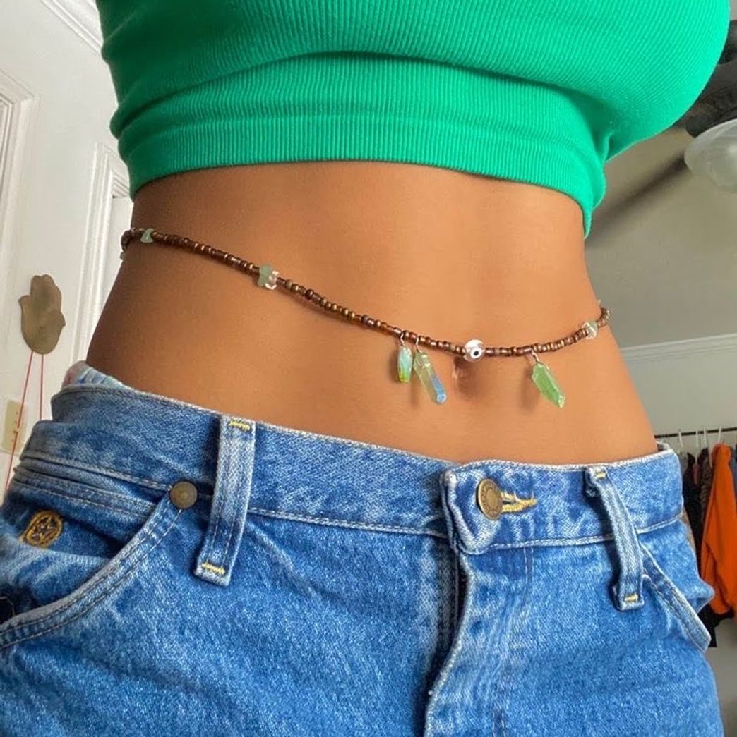 Fashion belly chain😎🧿🧿