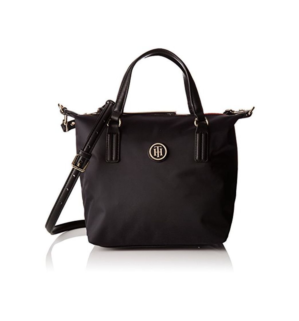 Fashion Tommy Hilfiger Poppy Small Tote, Bolso Totes para Mujer, Negro