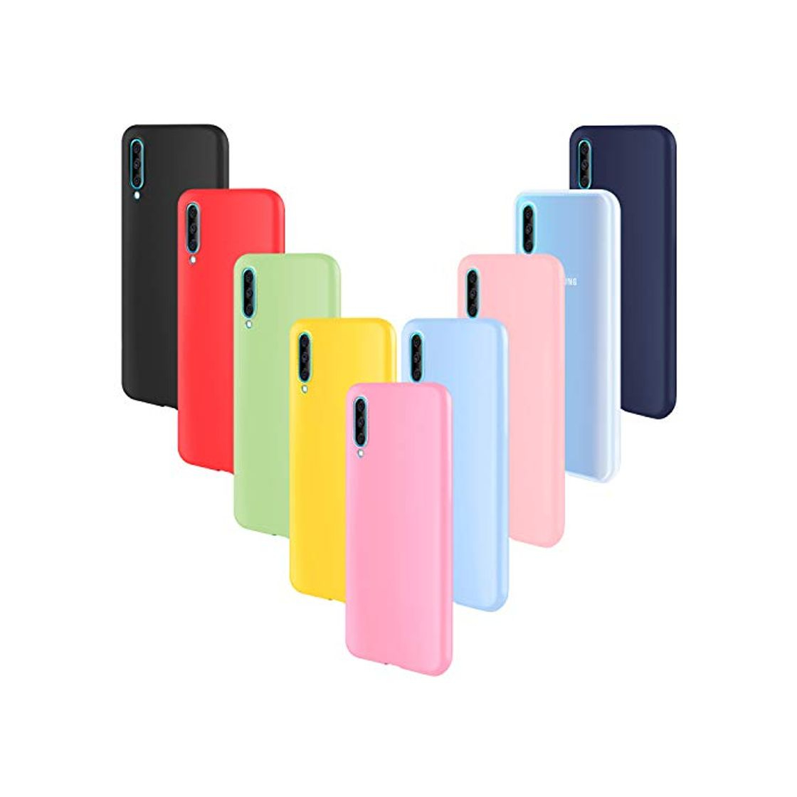 Electrónica ivencase 9 × Funda Samsung Galaxy A50, Carcasa Fina TPU Flexible Cover