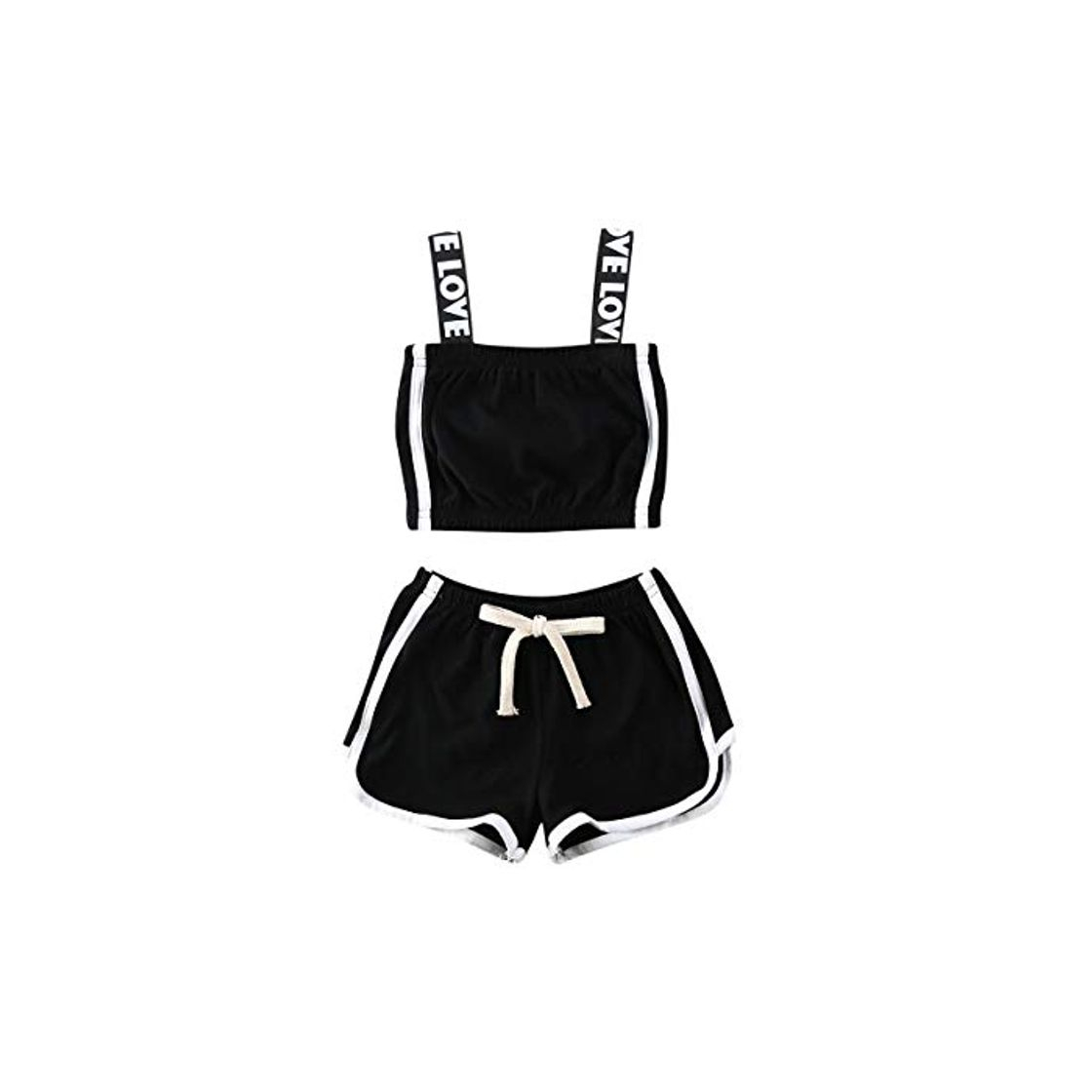 Social Bebé Niñas Pequeñas Ropa Deportiva 2 Piezas Conjunto de Deporte Crop Top