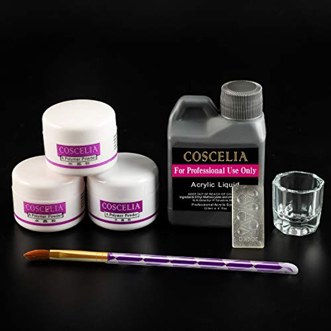 Products Juego de Herramientas para Decoración de Uñas 3pcs Uñas Pinceles Líquido 120ml Manicura Kit