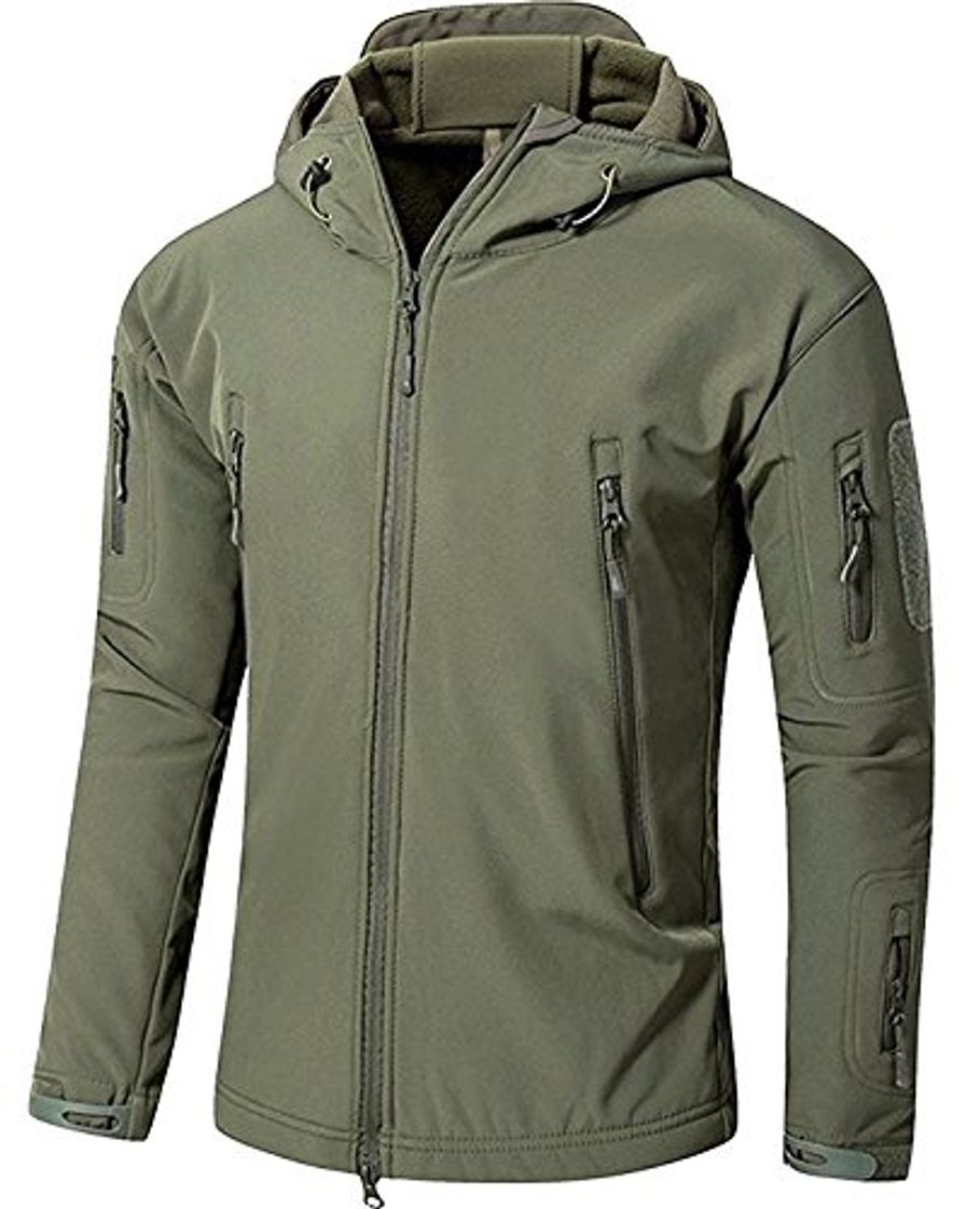 Moda YFNT Impermeable Militar táctica Lucha contra la Chaqueta de Softshell Camping al Aire Libre Caminar Camuflaje Hoodie Coat