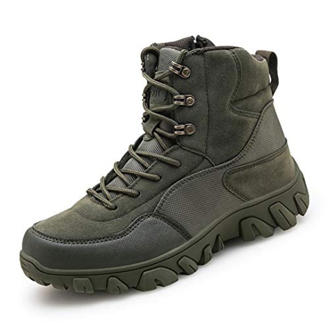 Fashion TH&Meoostny Hombres Camo Botas tácticas Zapatos de Senderismo Botas de Caza Impermeable Zapatillas de Deporte del ejército del Desierto del Desierto Green 47