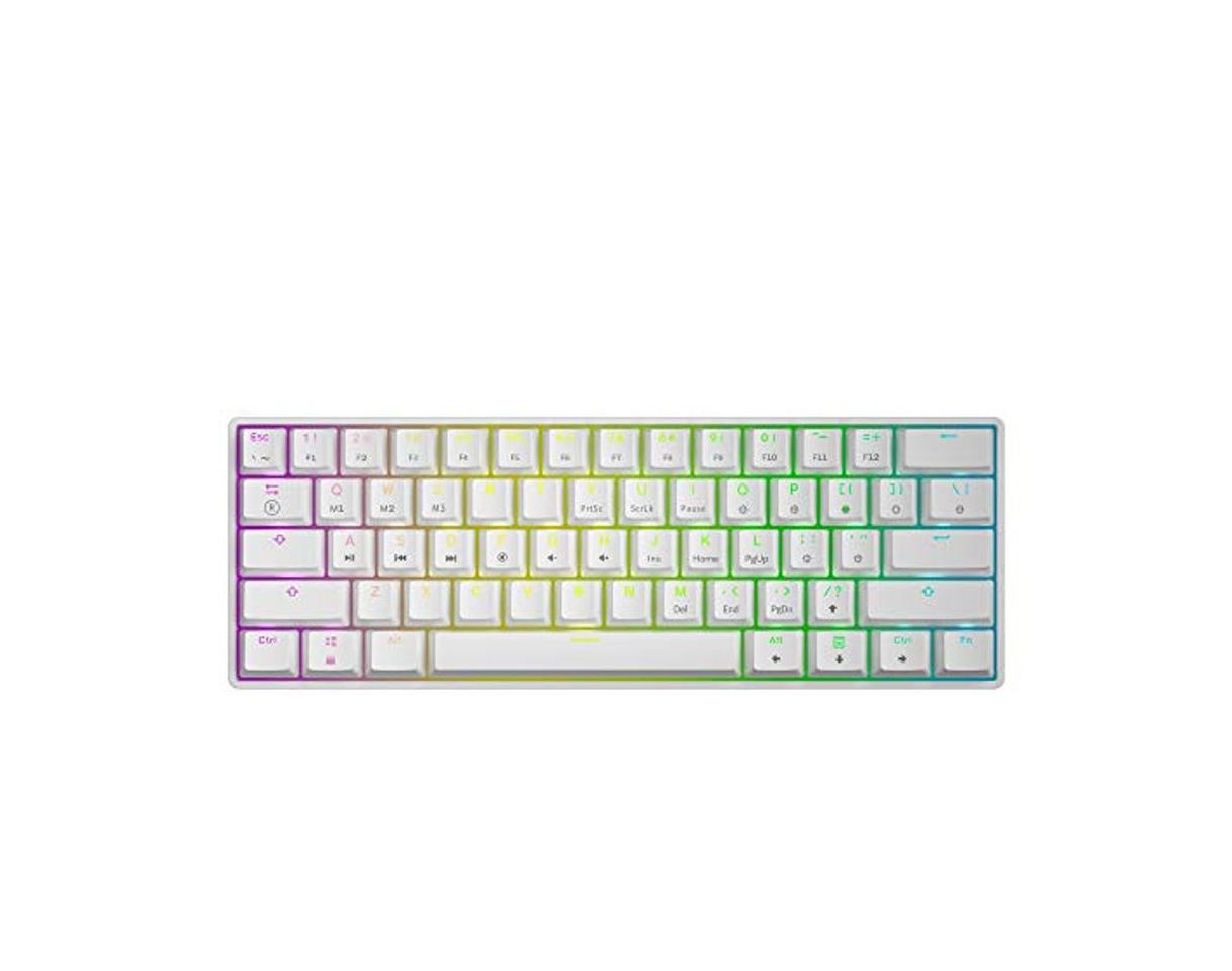 Social HK Gaming GK61 Teclado mecánico 61 Teclas RGB Iluminado, retroiluminación LED, para