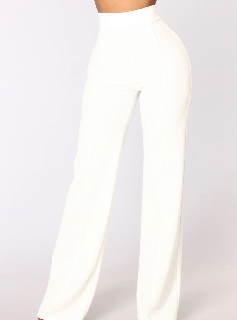 Moda High Waisted White Pants