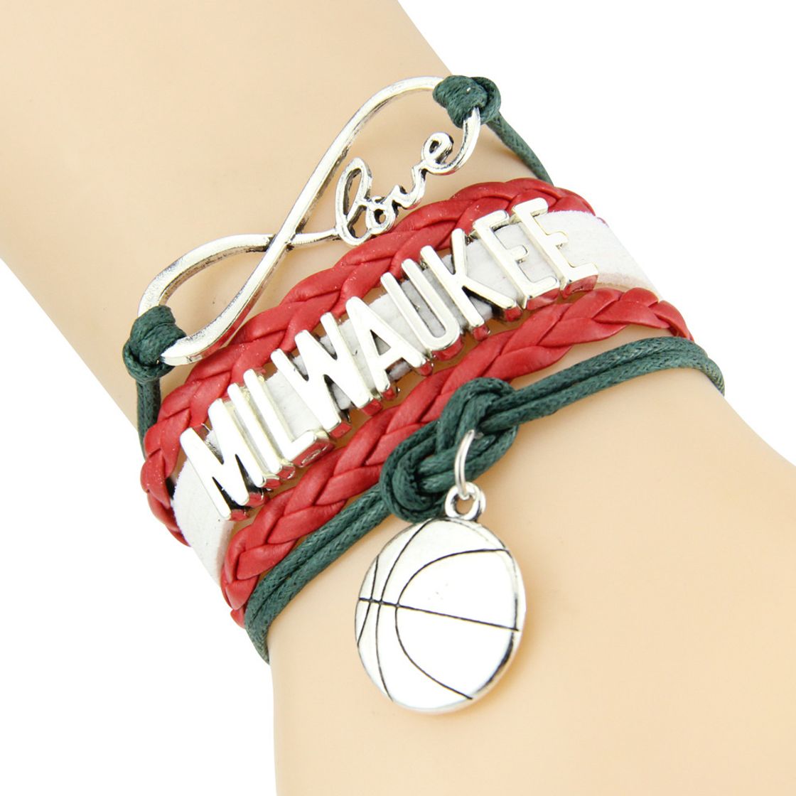 Fashion Pulseras Brazalete Joyería Mujer Pulseras De Cuerda Roja con Cerradura De Moda