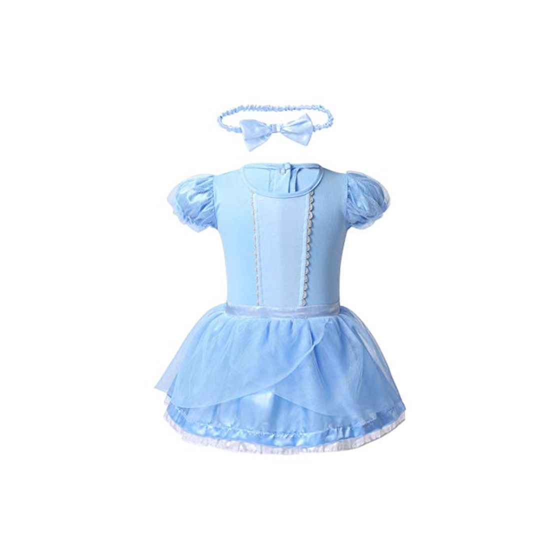 Moda ranrann Vestido Azul de Princesa para Bebe Niña Vestido Infantil Princesa Cosplay