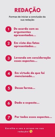 Conclusões para redação 