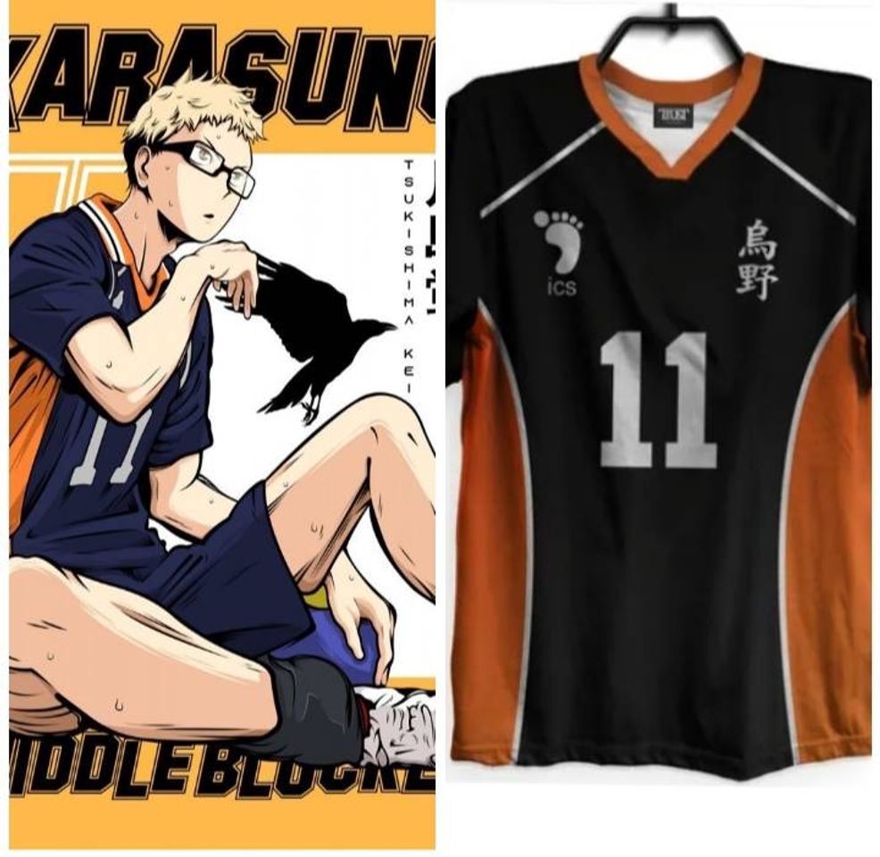 Fashion Camiseta Tsukishima Haikyuu