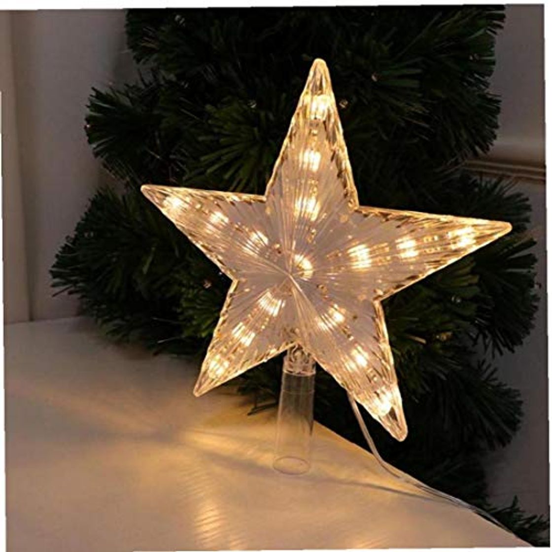 Product Aisoway Estrella de la Navidad del Primero del árbol de luz LED Cima del Ornamento de la Estrella decoración del hogar con Plug