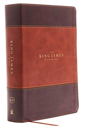 KJV, The King James Study Bible, Leathersoft, Brown, Thumb Indexed, Red Letter,