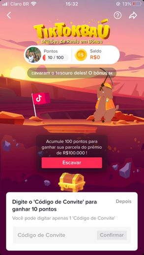 TikTok várias missões para ganhar dinheirinho 🤑