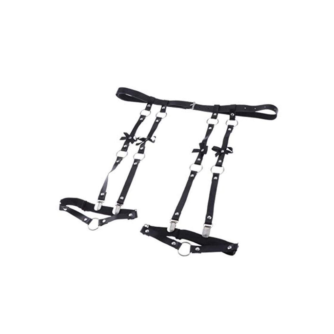 dailymall Cinturón de Arnés Correa de Cuerpo Liga de Pierna de Cuero Sintético Regulable Estilo Gótio Punk Regalo de Fiesta para Mujer