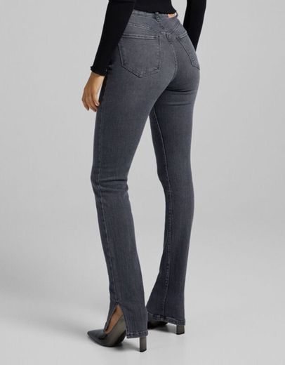 Jeans skinny high waist abertura - Mulher