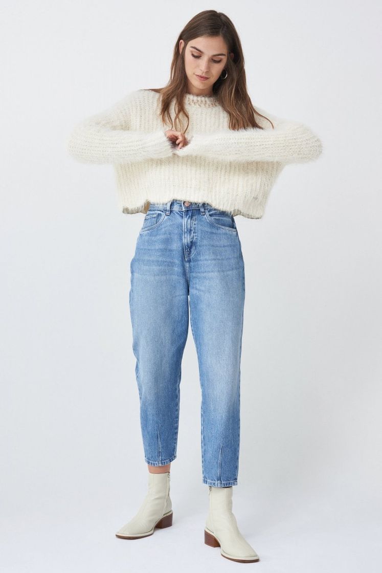 Social CAMISOLA TRICOTADA GROSSA COM DETALHE JÓIA