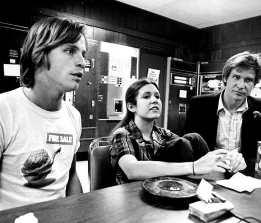 Product Mark Hamill, Carrie Fisher y Harrison Ford o Luke, Leia y Han