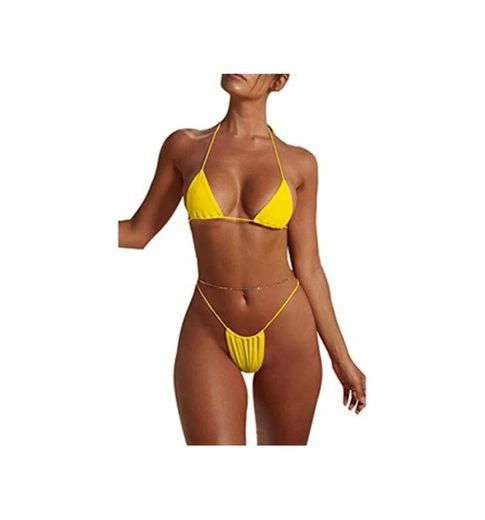 Conjunto De Bikini Sexy Micro Traje De Baño Bikini Triángulo Tanga 2