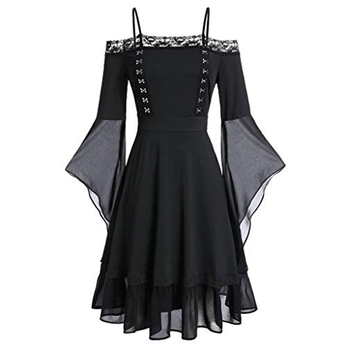 Fashion Victoriano Mujer Vintage Manga Larga Navidad Vestidos de Gala Halloween Mujer Novia Fiesta Navidad goticos Halloween Mujer Vestidos Informales Invierno Largos de Fiesta Medievales Medievales