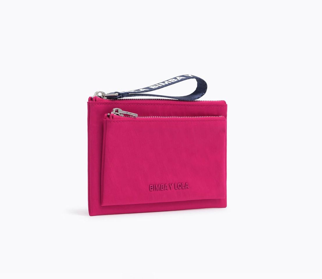 Moda Cartera M nylon fucsia