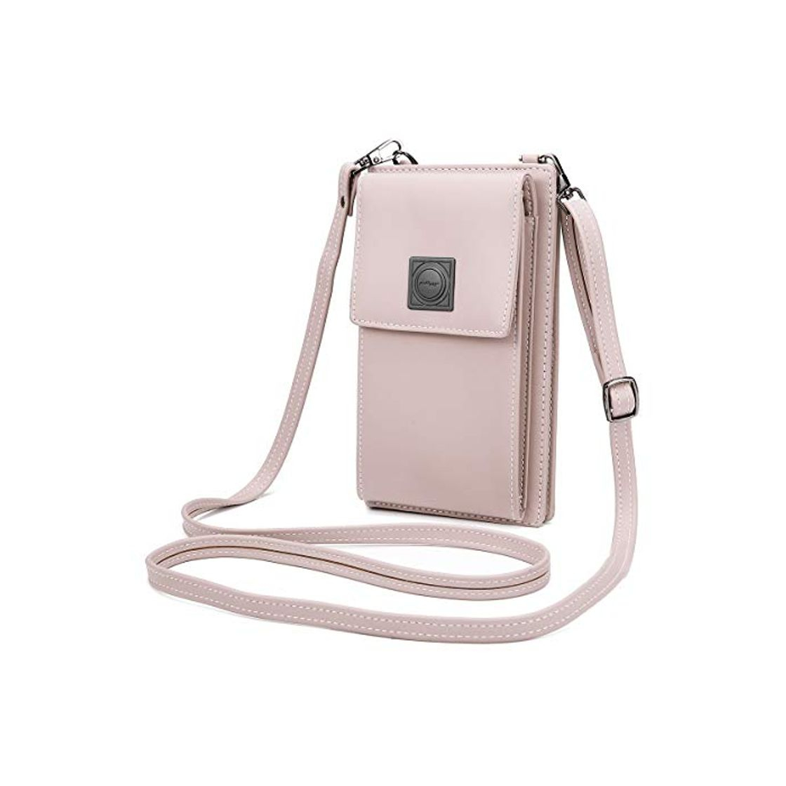 Products OURBAG Billetera de cuero con estilo de las mujeres Monedero pequeño y lindo Mini bolso de hombro Bolsa de teléfono Rosado