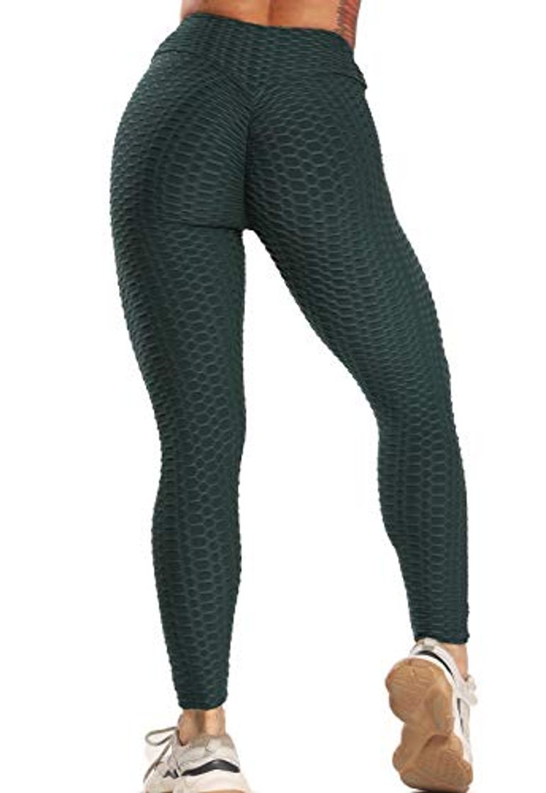 Social FITTOO Mallas Pantalones Deportivos Leggings Mujer Yoga Alta Cintura Gran Elásticos Fitness  Verde M