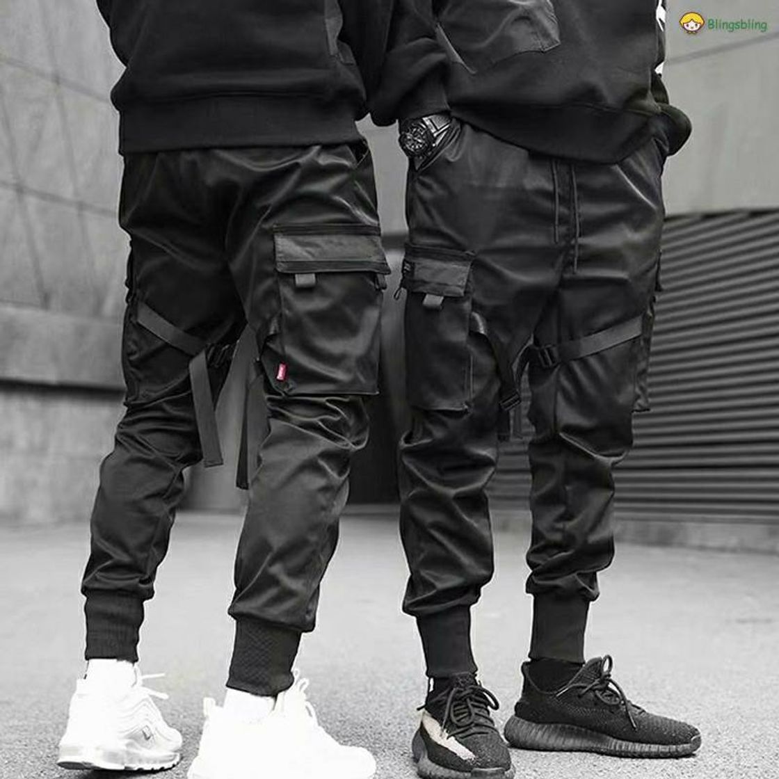 Fashion Calça Cargo Masculina Com Bolsos