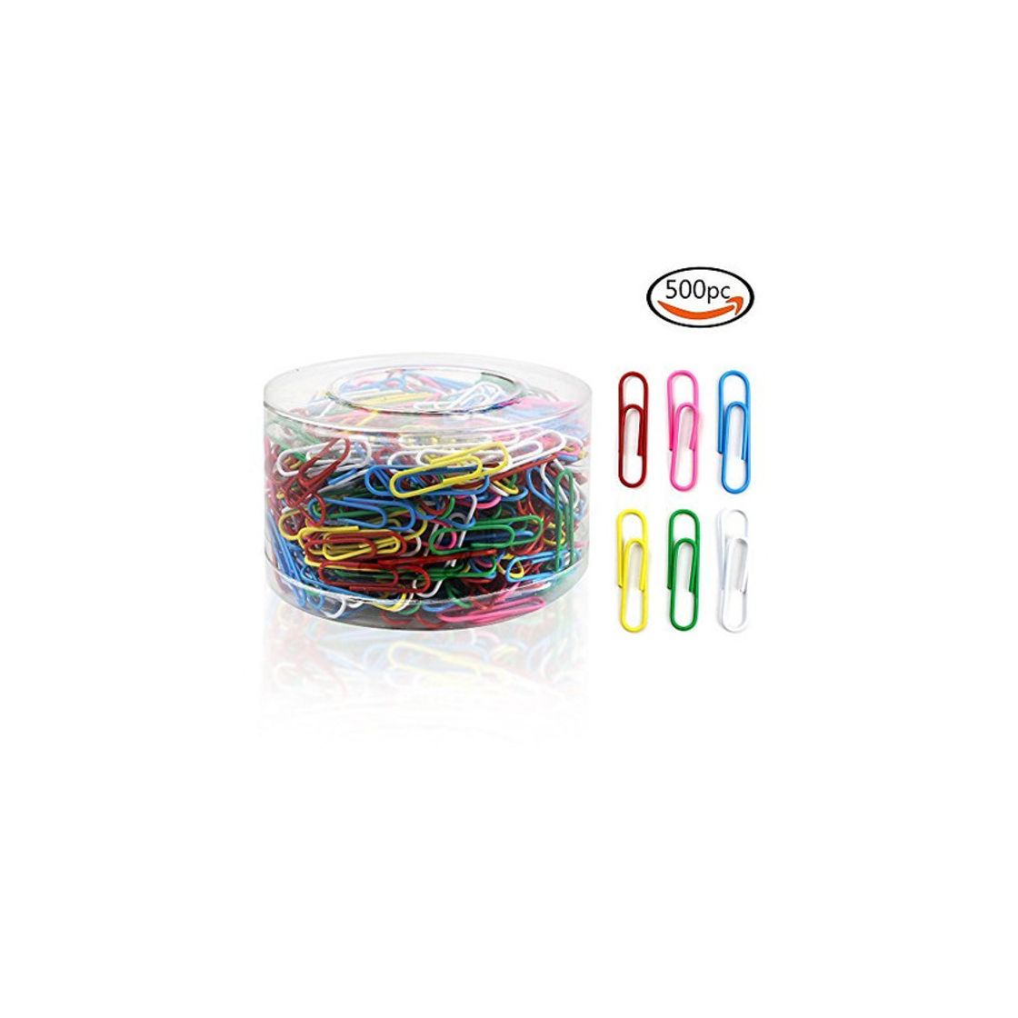 Producto Goodlucky365 500pcs Multicolores Clips de Papel de Oficina