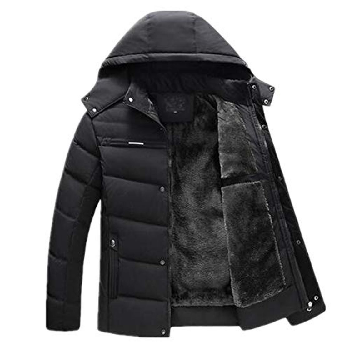 Moda Grado Espesar Caliente Hombres Parkas Con Capucha De Lana De Hombre Chaquetas Outwear Algodón Abrigo Parka Jaqueta Masculina