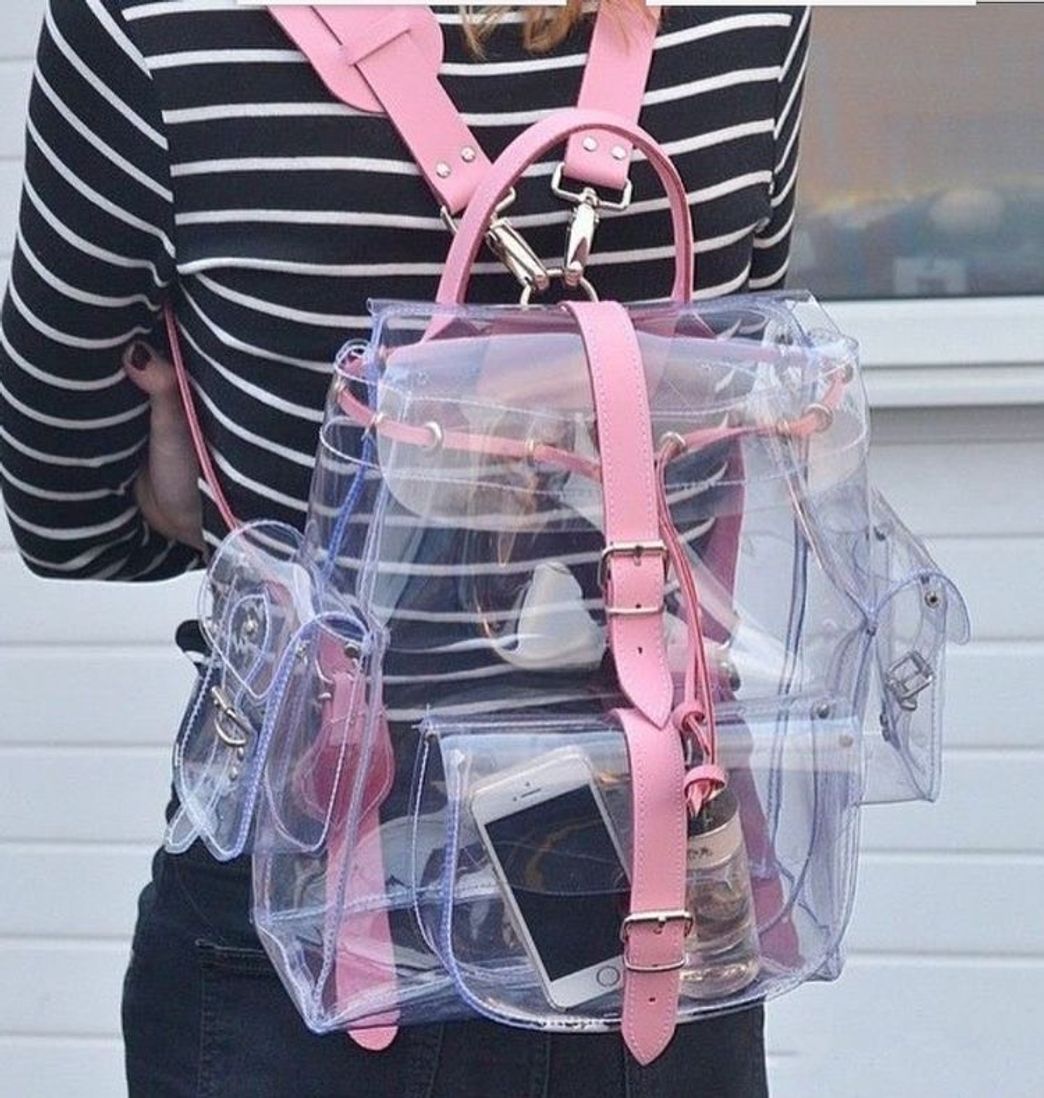 Moda Mochila transparente 