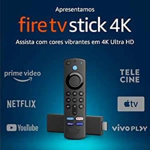 Fire TV Stick 4K com Controle Remoto por Voz com Alexa 