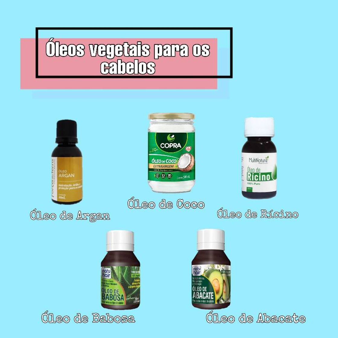 Moda Óleos vegetais para o cabelo 