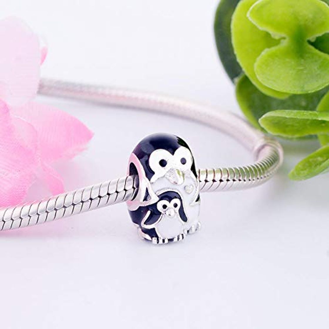 Fashion ZSCZQ Se Adapta a la joyería de la Pulsera del Encanto Original Berloque Spring Collection DIY 925 Sterling Silver Cute Penguin Charms Beads