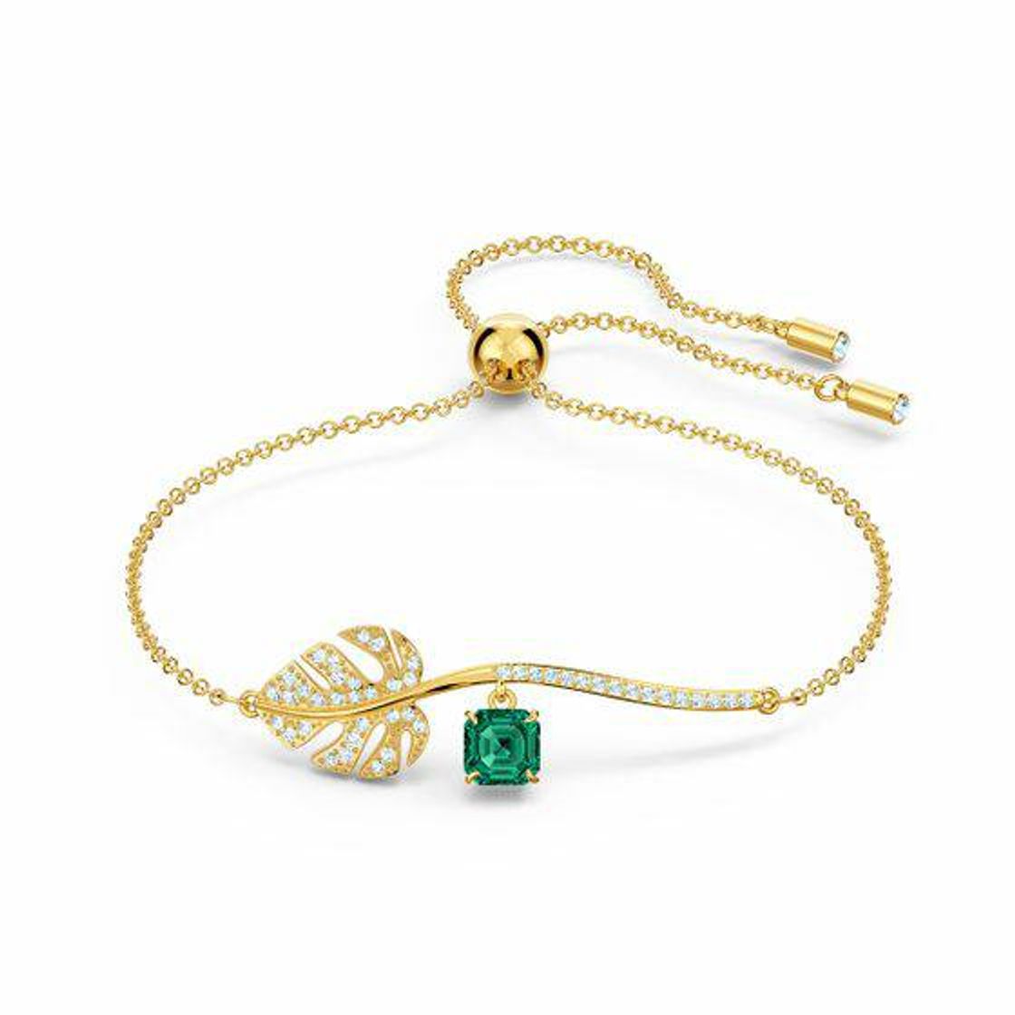 Fashion Pulseira Tropical, Verde, Revestida em Tom de Ouro | SWAROVSKI ...