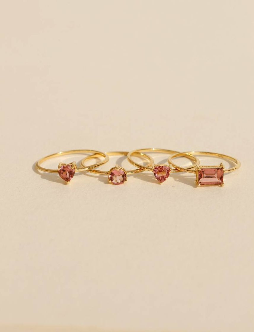 Moda Anel Colors Turmalina Rosa em Ouro 18k - The Zion Joias