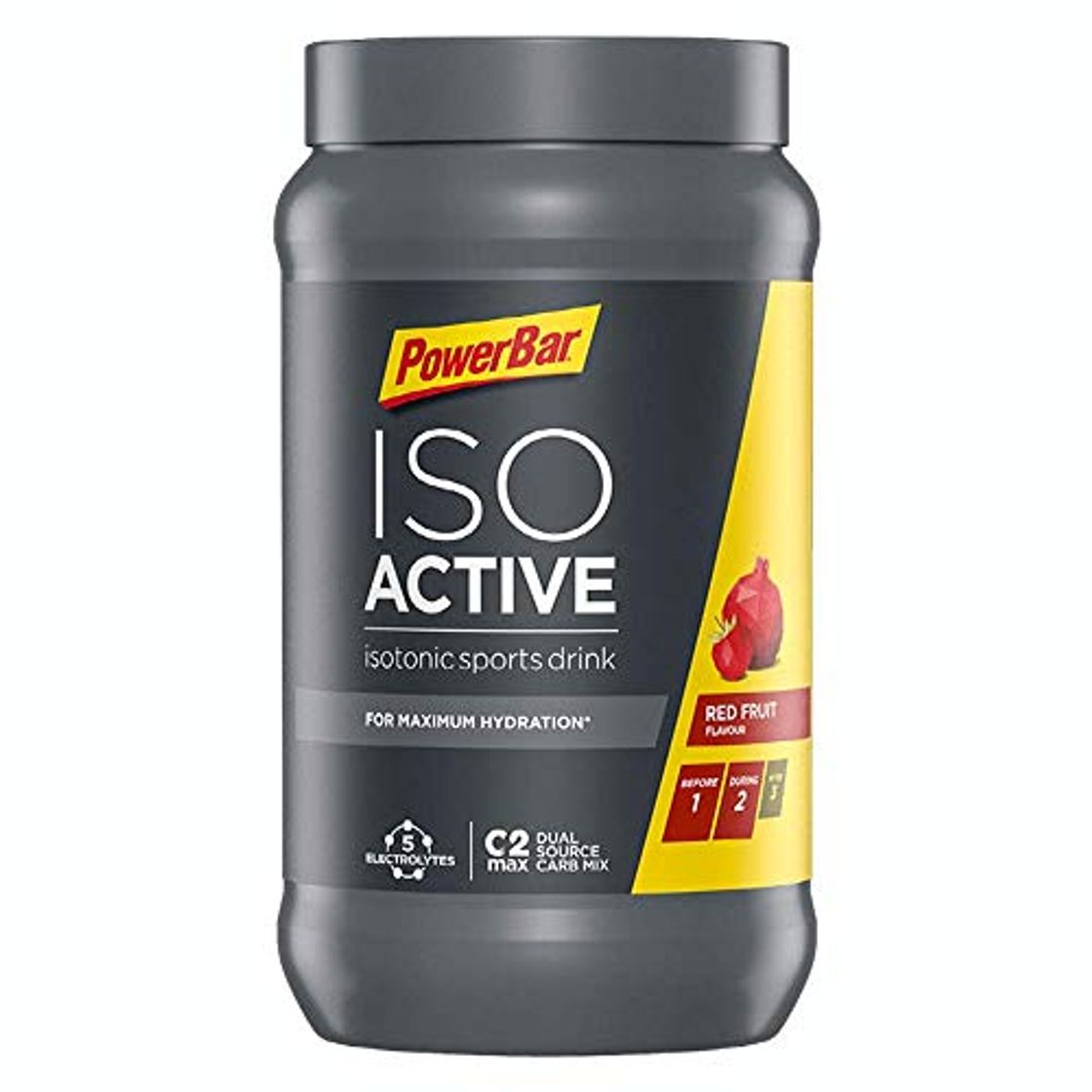 Productos PowerBar Isoactive Red Fruit 1320g - Bebida Deportiva Isotónica - 5 Electrolitos