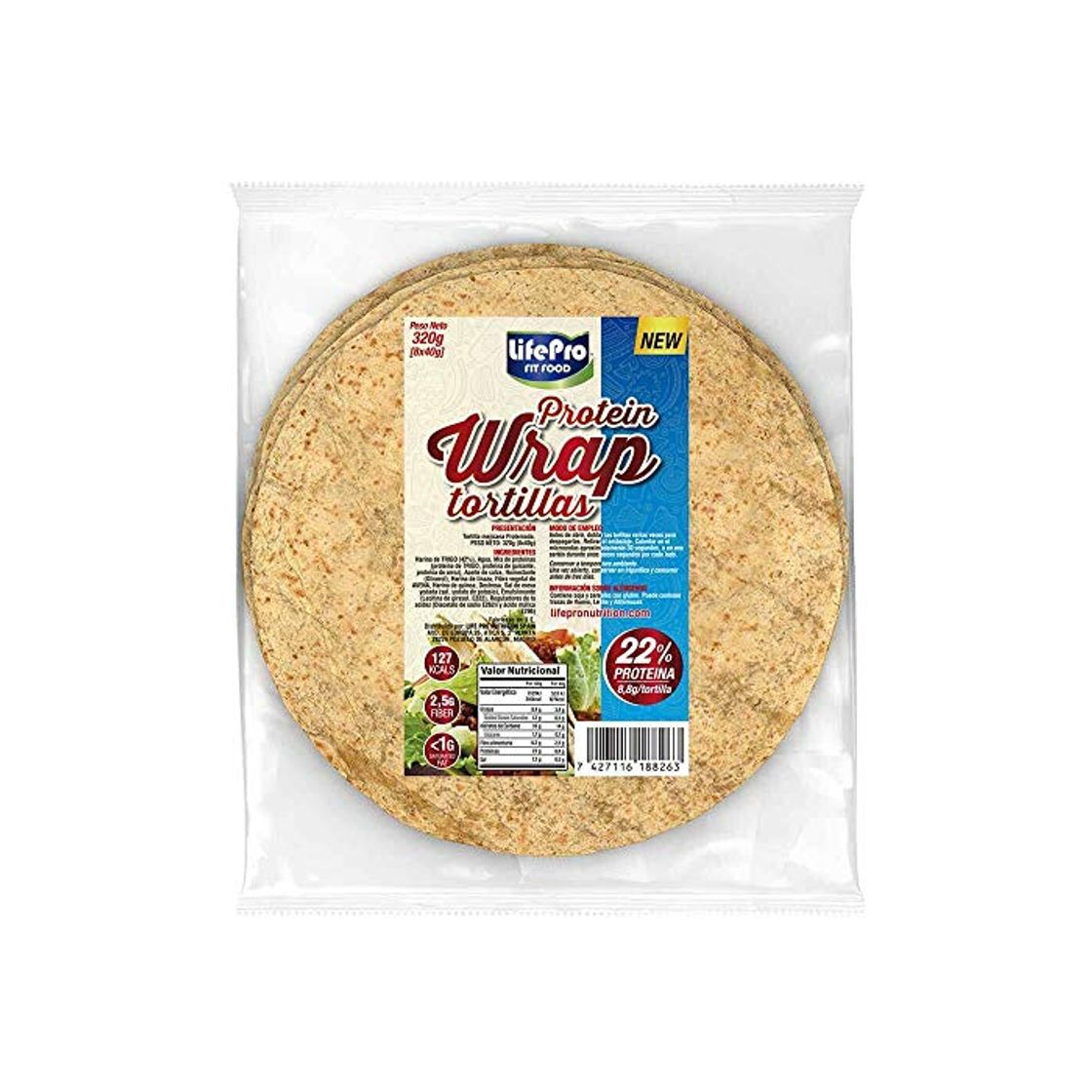 Productos Life Pro Fit Food Protein Wrap Tortillas Proteicas 8x40g