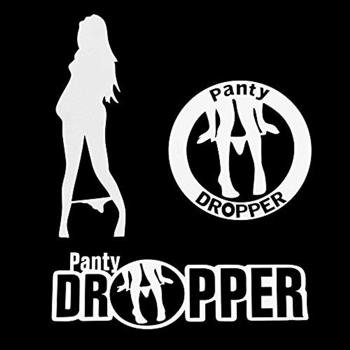 Product TOMALL 3 uds 7" Panty Dropper calcomanía Reflectante Panty Dropper Sexy Girl Pegatinas Divertidas Pegatinas de Coche de Broma para Parachoques de Coche Ventana portátil