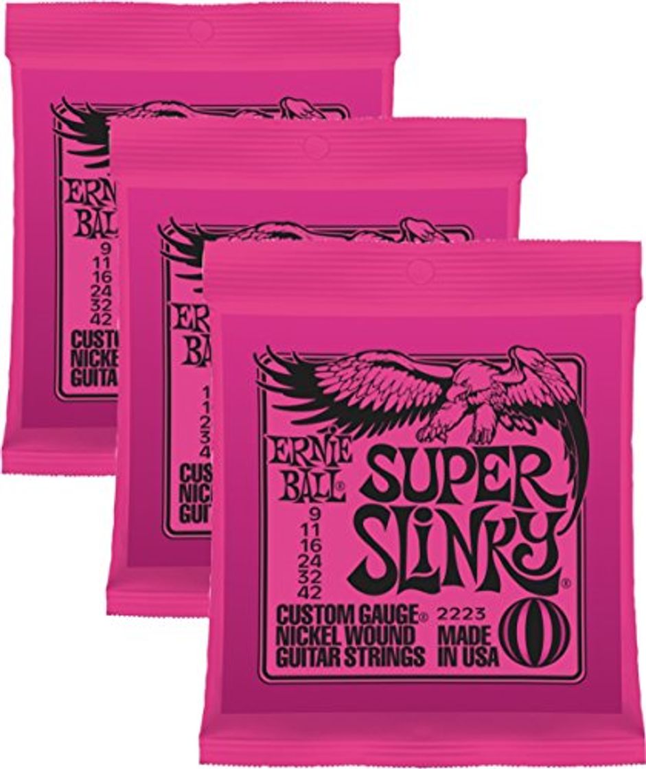 Producto Ernie Ball 2223 x 3 9 – 42 Super Slinky cuerdas para guitarra eléctrica