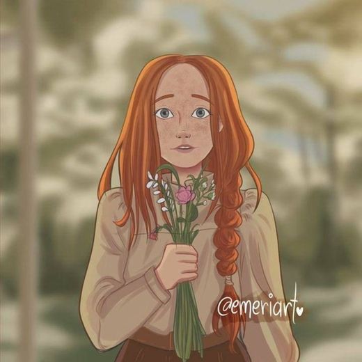 Desenho da Anne a famosa personagem da série Anne Whit An E 